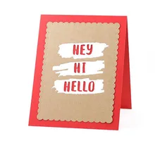 Naifumodo Hey Hi Hello letters Metal Cutting Dies  Naifumodo and Cutting Card Making Decor DIY Embossing Stencil Crafts Paper