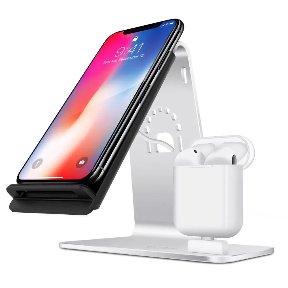 

Wholesale 2 in 1 Phone Wireless Charger Stand Charging Dock Station for iPhone AirPods