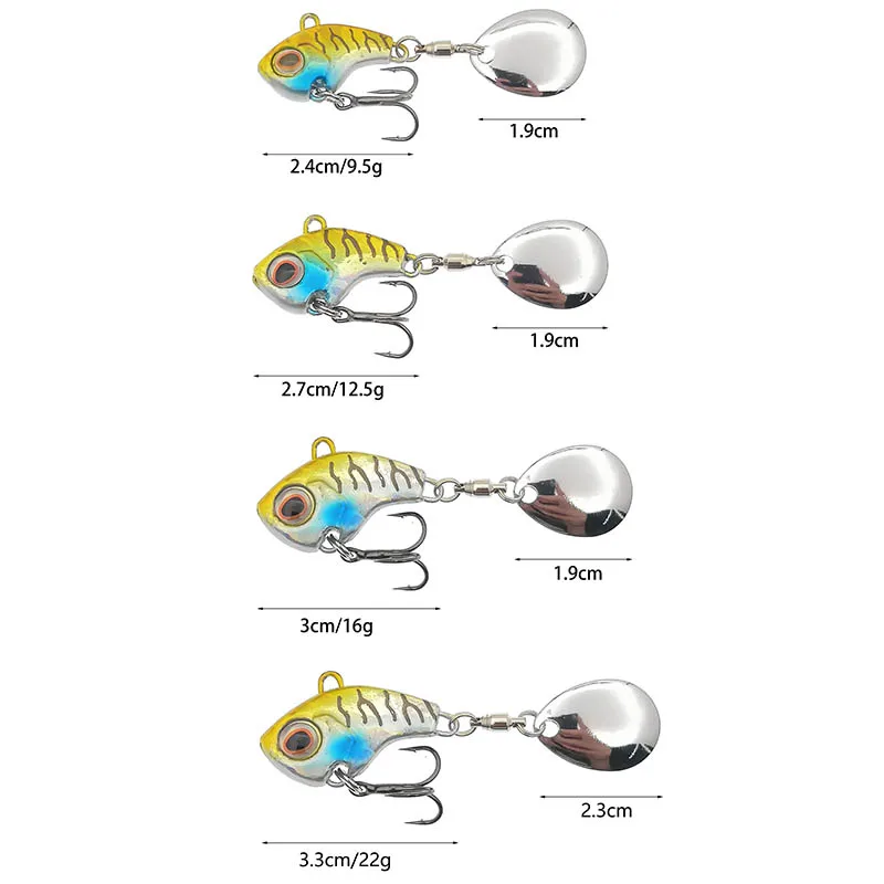 OUTKIT جديد وصول المعادن البسيطة VIB مع ملعقة الصيد إغراء 9.5g-22g الشتاء الجليد السحر الصيد معالجة crankbait الاهتزاز سبينر OUTKIT جديد وصول المعادن البسيطة VIB مع ملعقة الصيد إغراء 9.5g-22g الشتاء الجليد السحر الصيد معالجة crankbait الاهتزاز سبينر