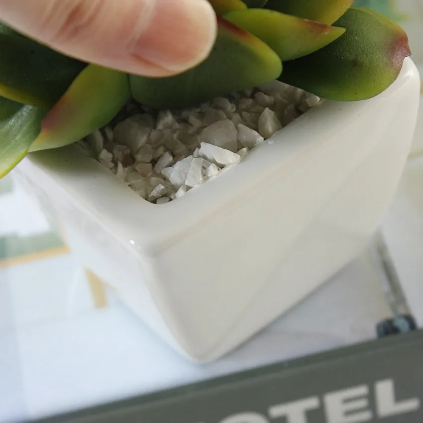 Flowermax мини суккуленты Искусственный Бонсай Поддельные Зеленый Echeveria растений