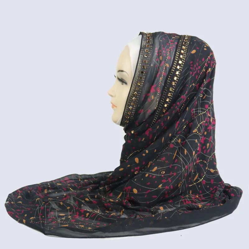 Buy chiffon scarfs for ladies muslim islamic scarves
