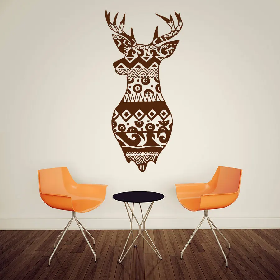Art Vinyl Deer Elk Stag Nature Decal Rural Sticker Hunting Home Decal Bedroom Boys Room Murals