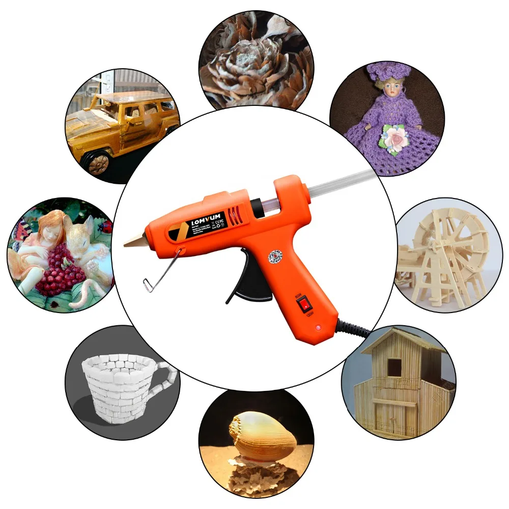 Пистолет клеевой LOMVUM с клеевыми стержнями 80/100/120 Вт|glue gun|melt glue gunelectric gun |