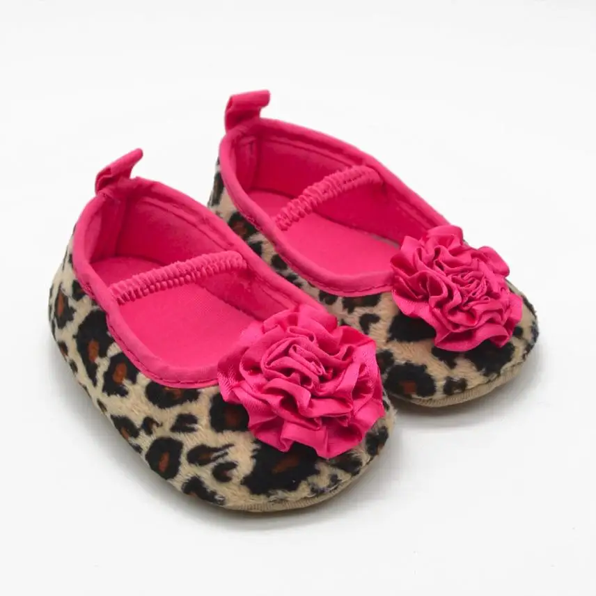 LONSANT обувь для маленьких девочек; г.; обувь для маленьких девочек с леопардовым принтом и цветами на мягкой подошве; обувь для начинающих ходить; Прямая поставка;