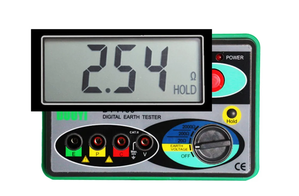 Измерительный диапазон 0-2000ohm настоящий цифровой измеритель заземления dy4100 Измеритель сопротивления заземления