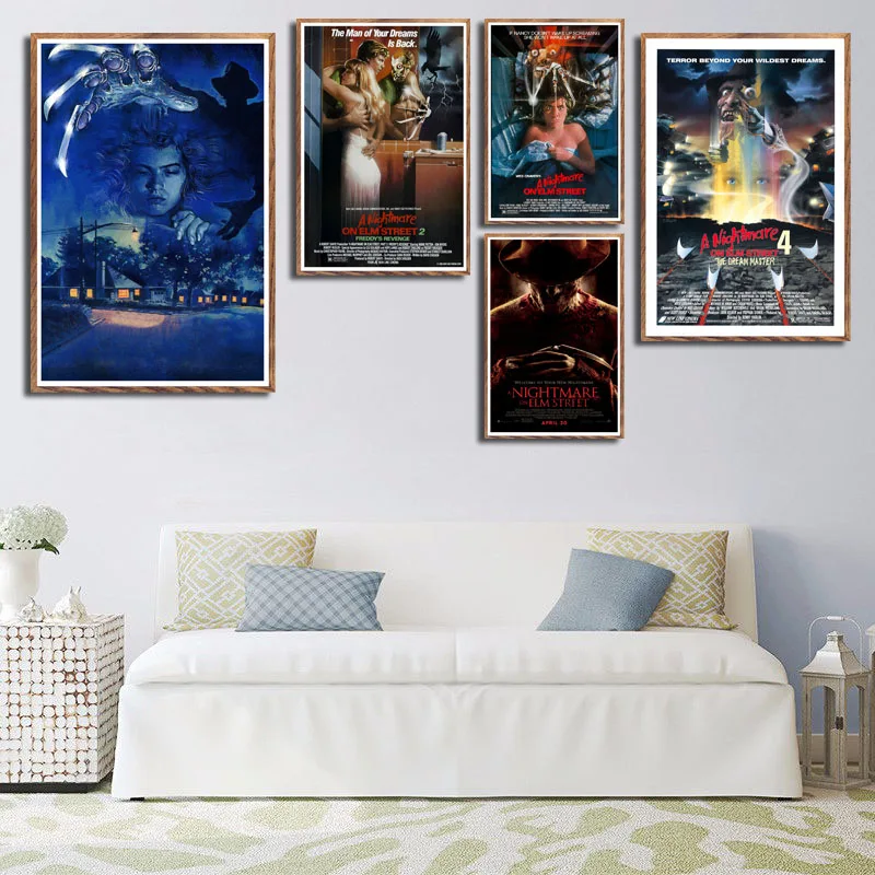 P588 A Nightmare on Elm Street Freddy Classic Horror Movie Art Painting Silk Canvas Poster Wall Home Decor | Дом и сад
