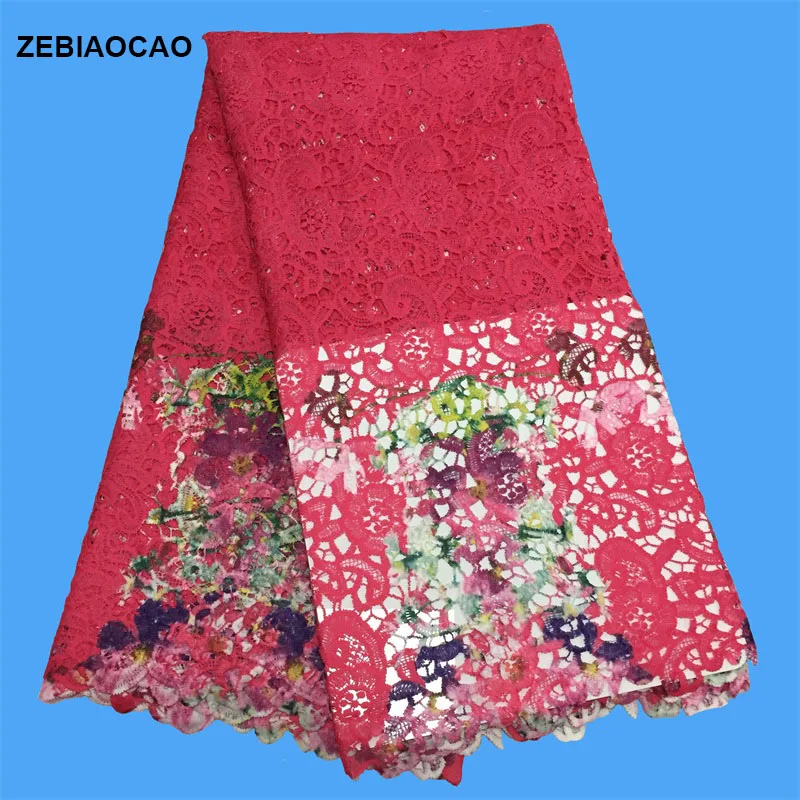 ZEBIAOCAO 2020 африканская кружевная ткань 5 ярдов/партия для женских вечерних платьев