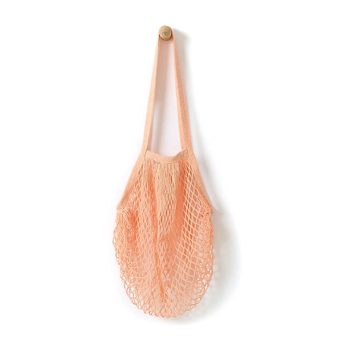 Newest Reusable Fruit String Grocery Cotton Tote Woven Net Shoulder Shopper Mesh Bag 5 Colors