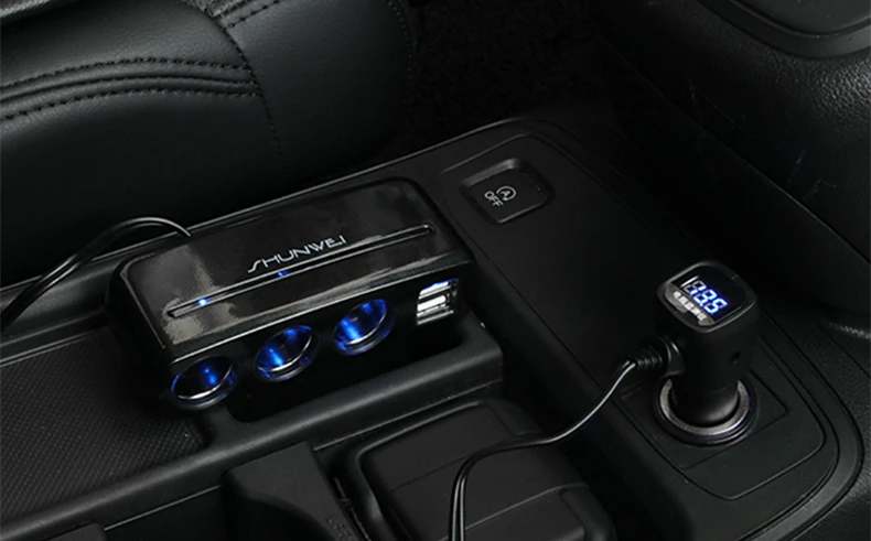 1 шт. 12 В 24 в многоразовый автомобильный прикуриватель с многофункциональной вилкой USB Автомобильное быстрое зарядное устройство контроль напряжения светодиодный дизайн
