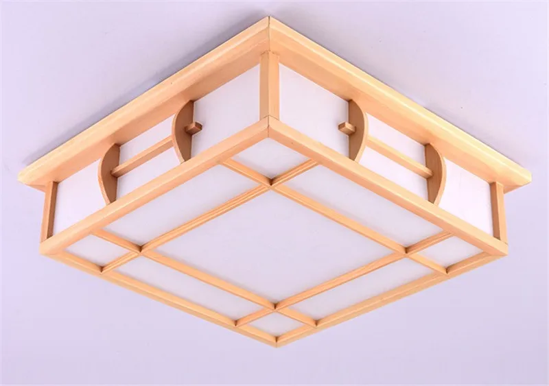 Потолочные светильники лампы японский потолочный светильник светодиодный твердой древесины лампы татами потолочный светильник Деревянный светильник для гостиной спальни
