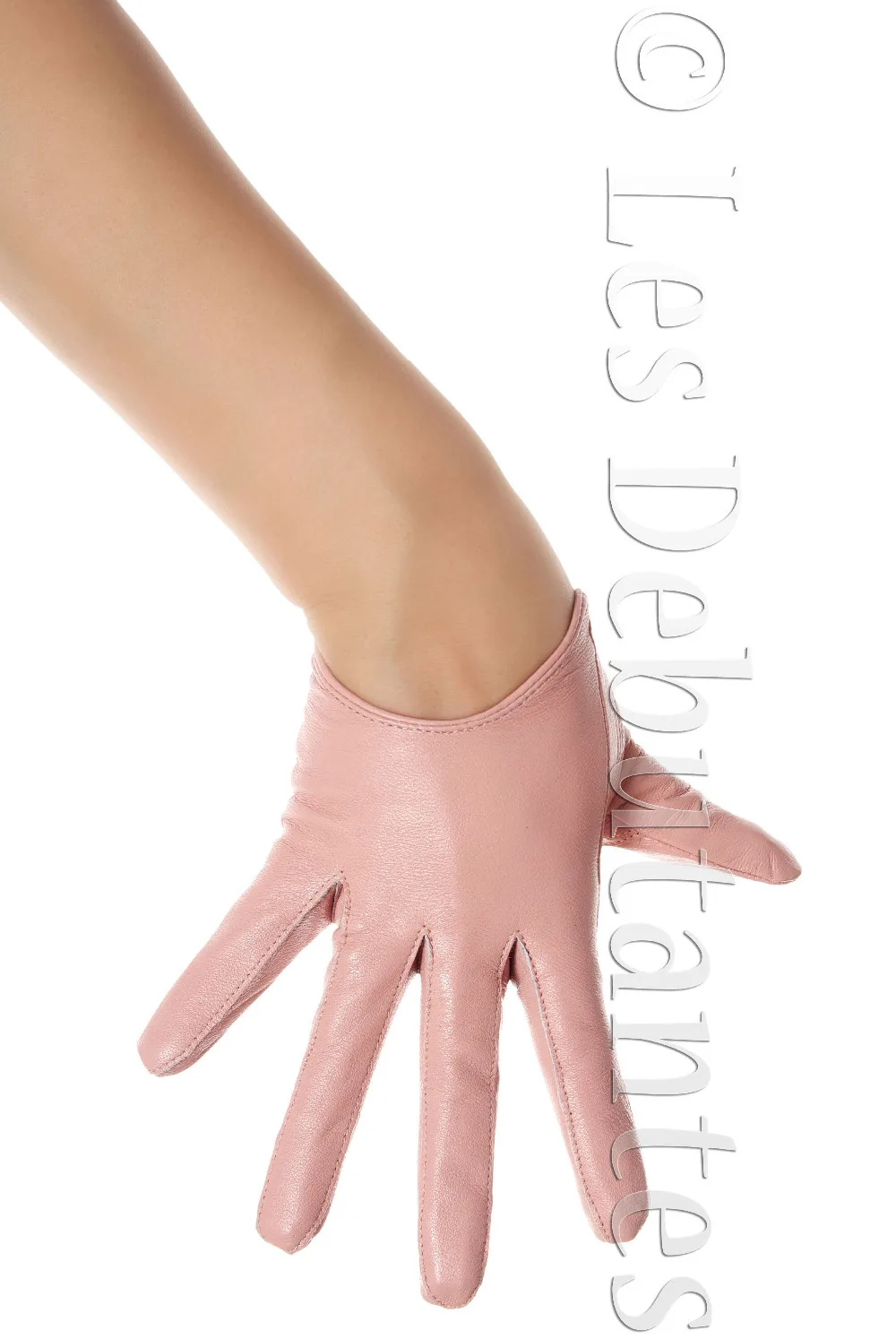 

SEXY SUGAR PINK LEATHER GLOVE LOW WRIST SLIM FIT