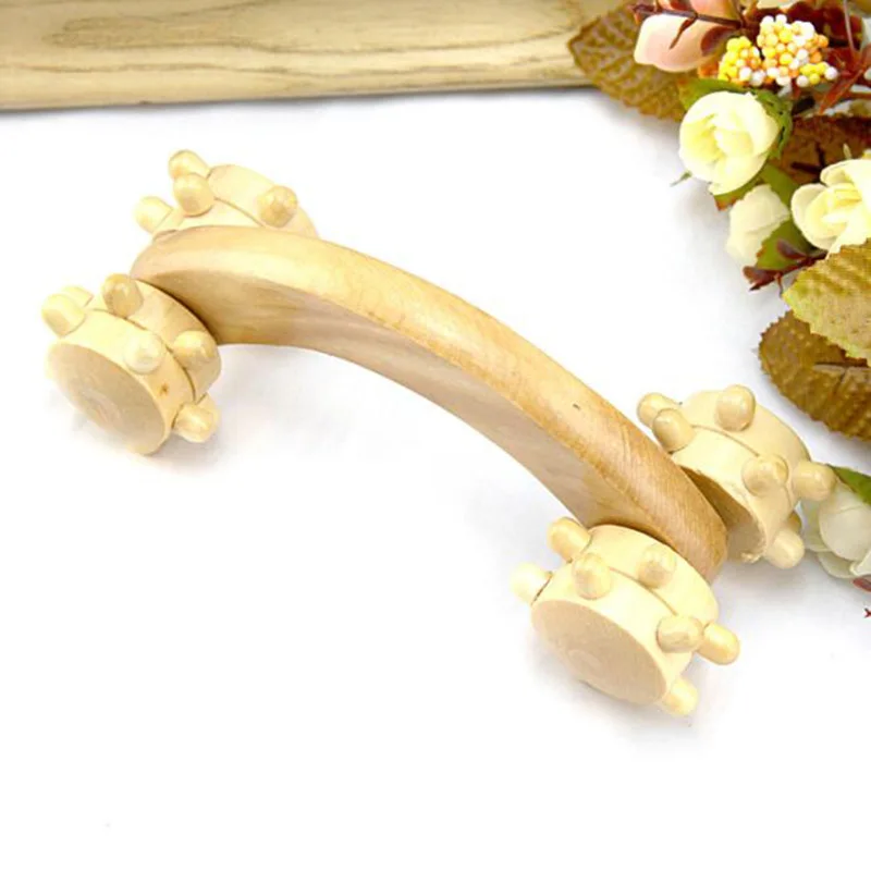 HANRIVER wooden nail curved round wood round back massage equipment portable wooden manual massager