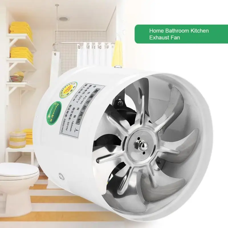 Us 22 73 52 Off 50w 220v 7 Inch Exhaust Fan Home Bathroom Kitchen Bedroom Toilet Low Noise Ventilator De Techo Fan Hotel Wall Silent Extractor In