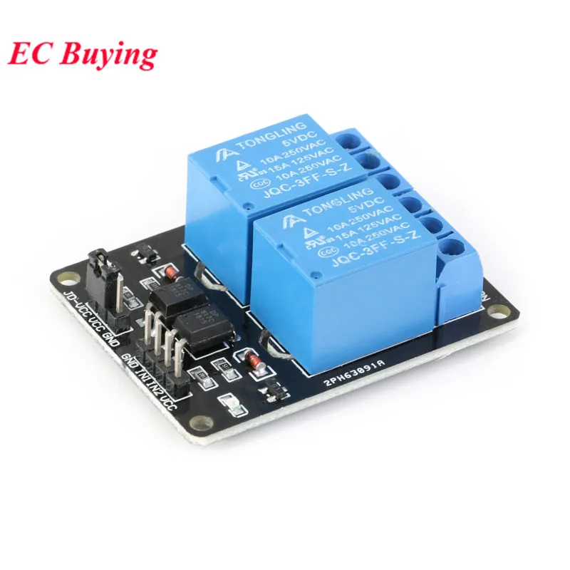 

2 Road 2 Way 5V Relay Module Relay Expansion Board with Opticalcoupler Protection Function Module