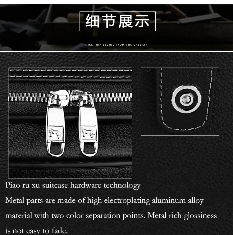QiangHao 1" 20" дюймовый из натуральной коровьей кожи винтажные черные кабина чемодан Ретро ручной клади Сумка тележка путешествия коробка