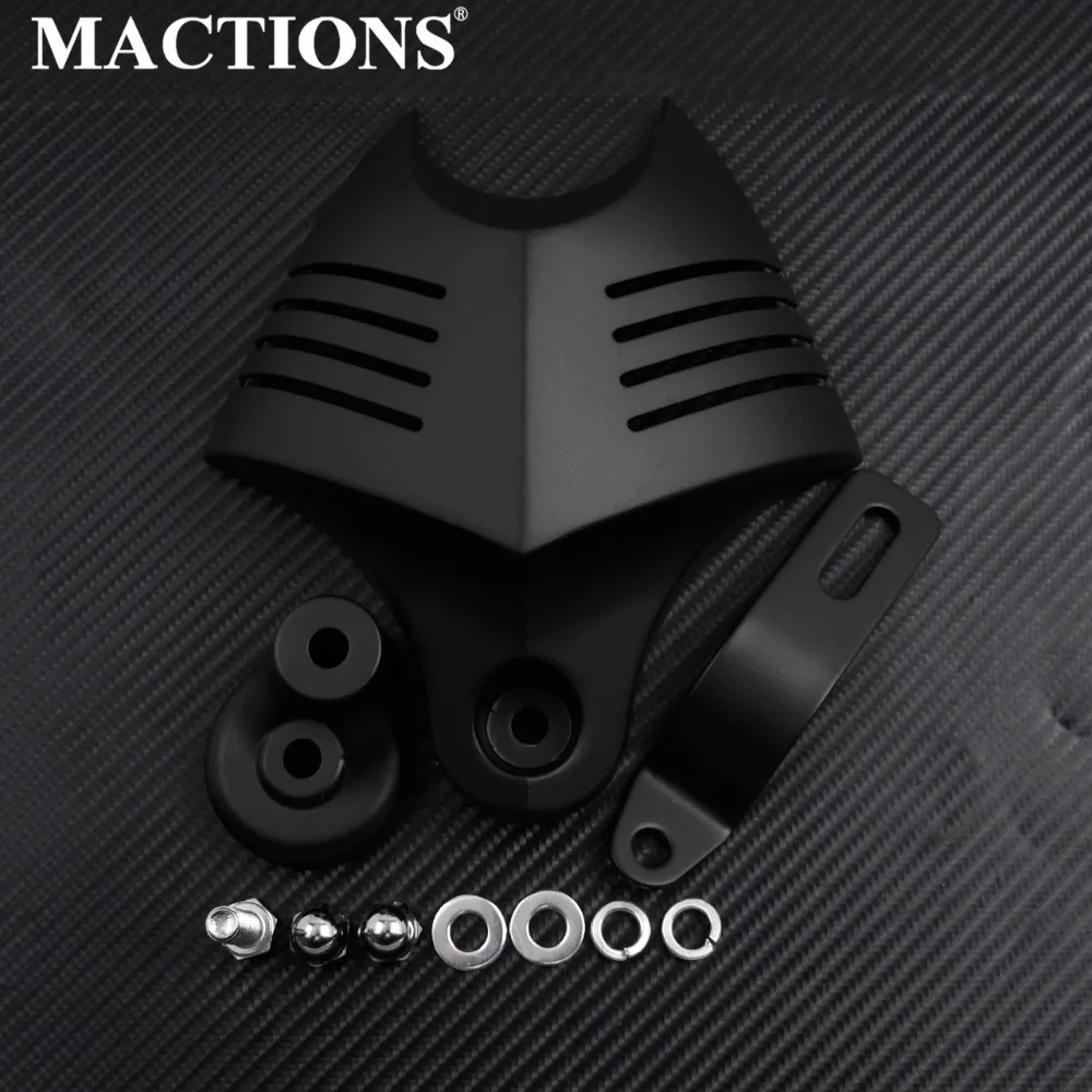 Motorcycle V shield Horn Cover Black/Chrome Aluminum For Harley Dyna