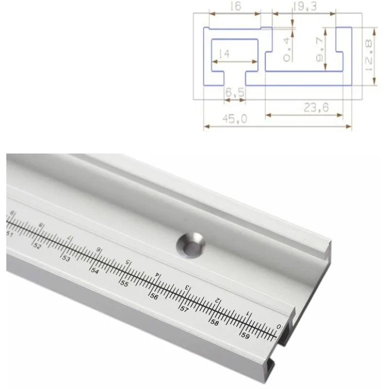 Алюминиевый сплав 45 мм Т-треки со шкалой и Торцовочная дорожка стоп 600/800 мм Т-образная Торцовочная барная пила деревообрабатывающий верстак DIY