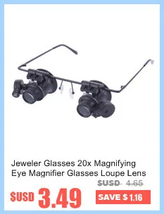 Ювелирные Очки 20x увеличительное стекло лупа очки лупа объектив ремонт часов светодиодный светильник глаза ношение стиль