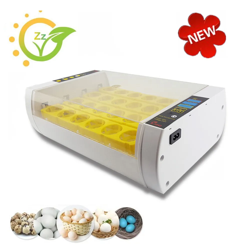 

60W 24-eggs mini household incubator with digital temperature control chicken ducks poultry hatcher hatching machine equipment