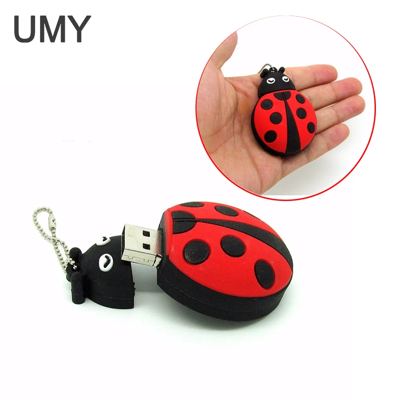 

flash usb drive disk cute Beetle memory stick Pen drives personalized mini pendrive 4gb 8gb 16gb 32gb Ladybug cle usb 2.0