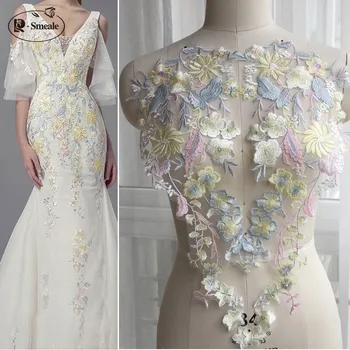

2018 new Mixed colors Embroidered lace flowers Pair of flowers DIY dress dance performance clothing wedding accessories RS2138