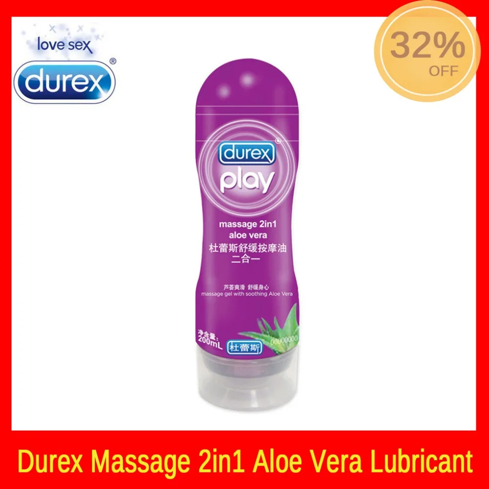 Durex Play массаж 2в1 алоэ вера смазка сглаживающая луба Массажный гель Анальная