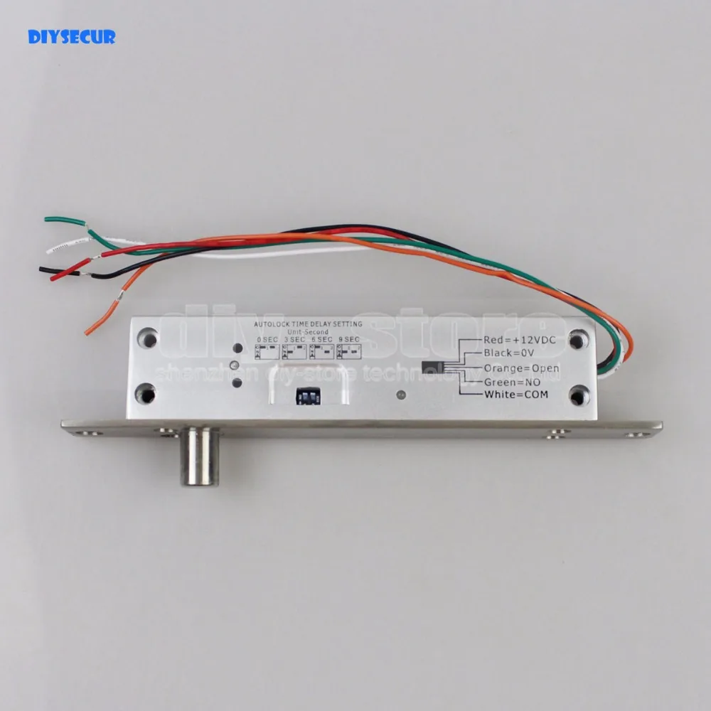 

DIYSECUR Fail Secure Narrow Door Electric Bolt Lock W/singal Time&Open Wire NO Model for Access Control System