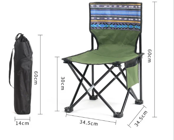 Креативный простой открытый портативный складной стул Открытый походный пляжный стул модный Индивидуальный стул для рыбалки Q368