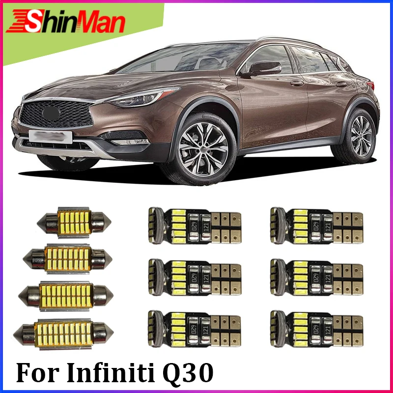 

ShinMan 9x Error Free LED Car Light Interior Light LED Conversion Kit For Infiniti Q30 q30 LED Reading light Accessories