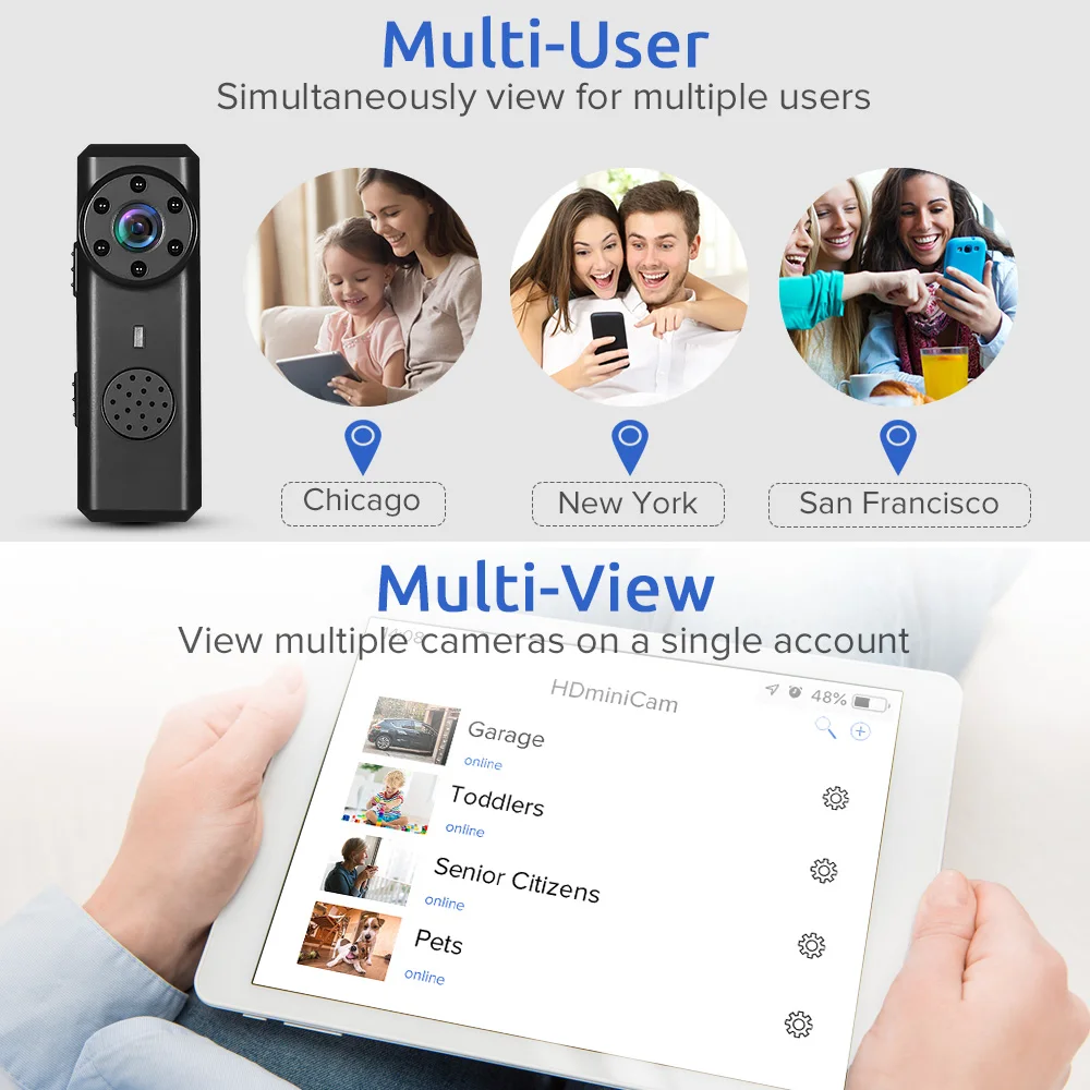 BOBLOV мини ip камера HD 1080P WiFi с датчиком движения ночное видение беспроводная