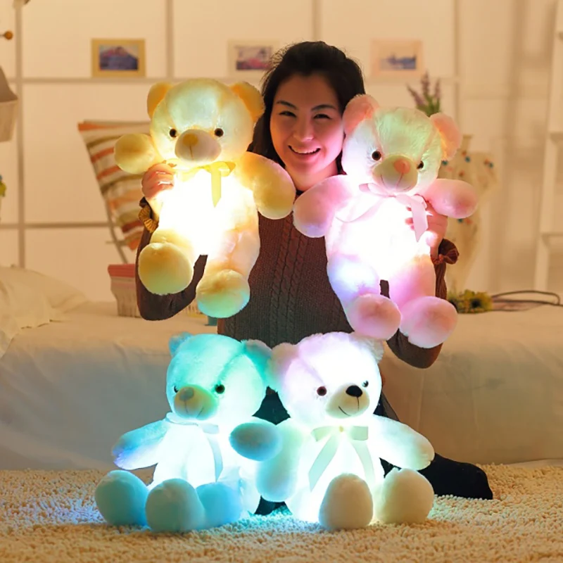 1pc Big Light Up LED Teddy Bear Plush Toy Colorful Stuffed Animals Glowing Luminous Bears Dolls Pillow Gifts for Kids Girls 3 1pc Big Light Up LED Teddy Bear Plush Toy Colorful Stuffed Animals Glowing Luminous Bears Dolls Pillow Gifts for Kids Girls 3