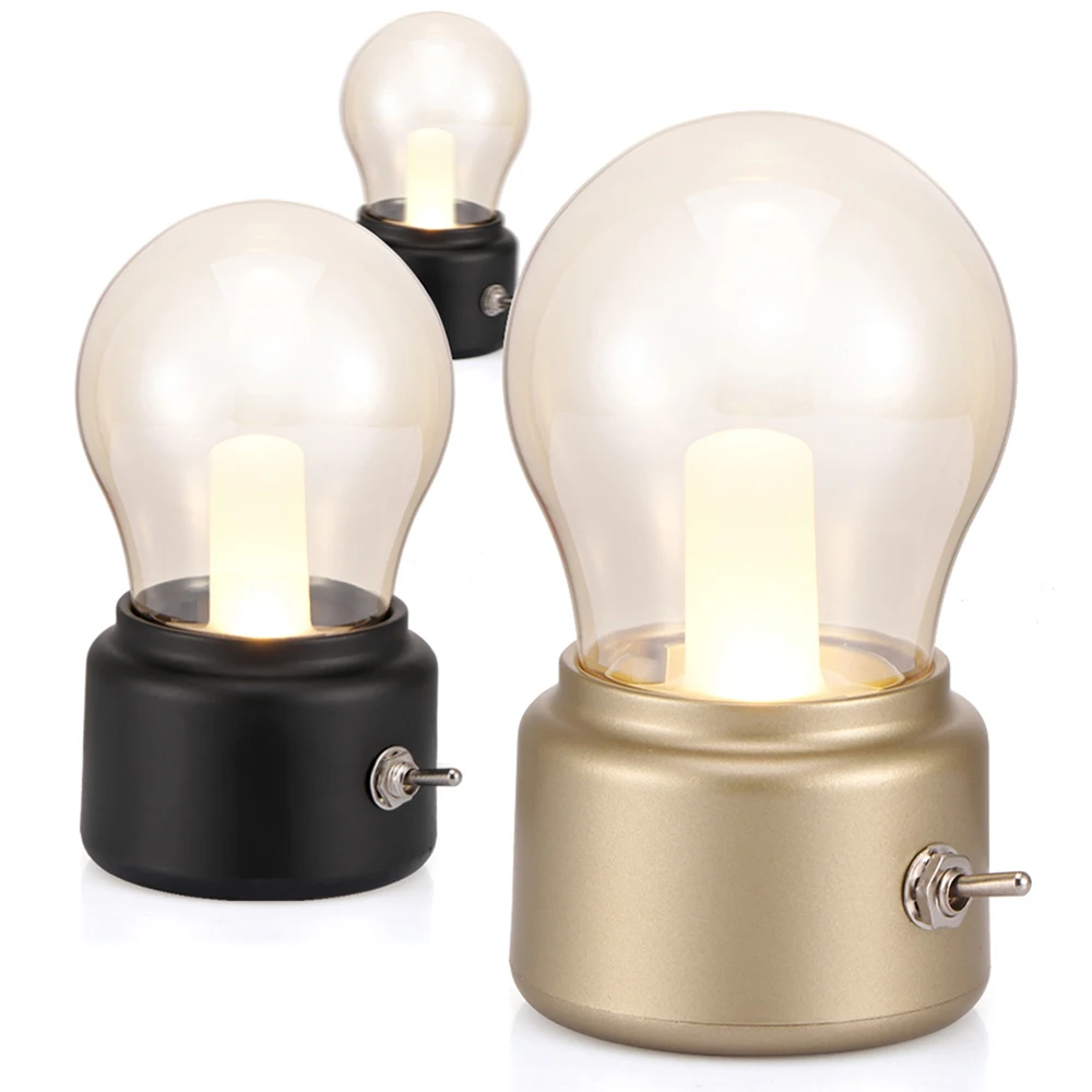 Retro LED Bulb Night Light USB Rechargeable With Toggle Switch