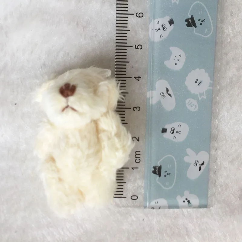 Beige white keychain 100 шт./партия, плюшевый медвежонок, плюшевая игрушка, плюшевая игрушка, плюшевое животное, кремово-белое, 4,5 см, кукла, плюшевый мишка, мягкая игрушка-брелок, свадебные подарки, HMR009 - Цвет: Beige white keychain