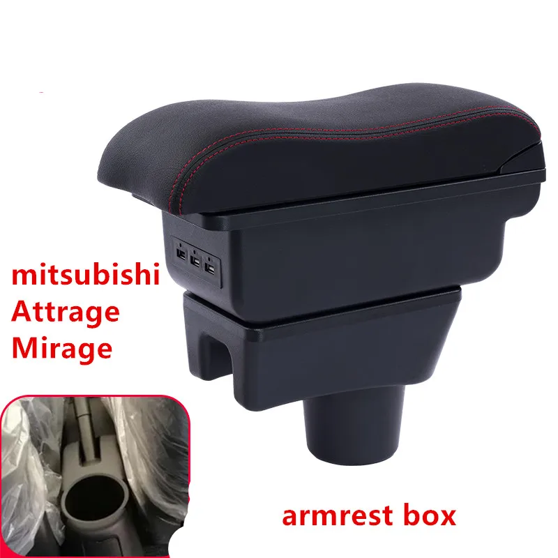 

For Mitsubishi Mirage Space Star 2014 - 2018 Storage Box Armrest Arm Rest Dual Layer