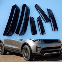 CITALL Car 6pcs Plastic Black Front Bumper Grille Air Vent Cover Set Fit For Land Rover L462 Discovery 5 2017 2018