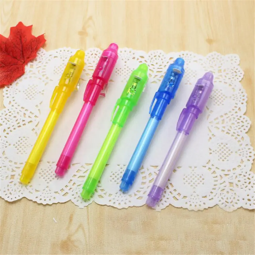 

Mini Flashlight UV Light Invisible Ink Pen Funny Highlighter Marker Pen For Kids Students Gift Novelty Item Korean Stationery