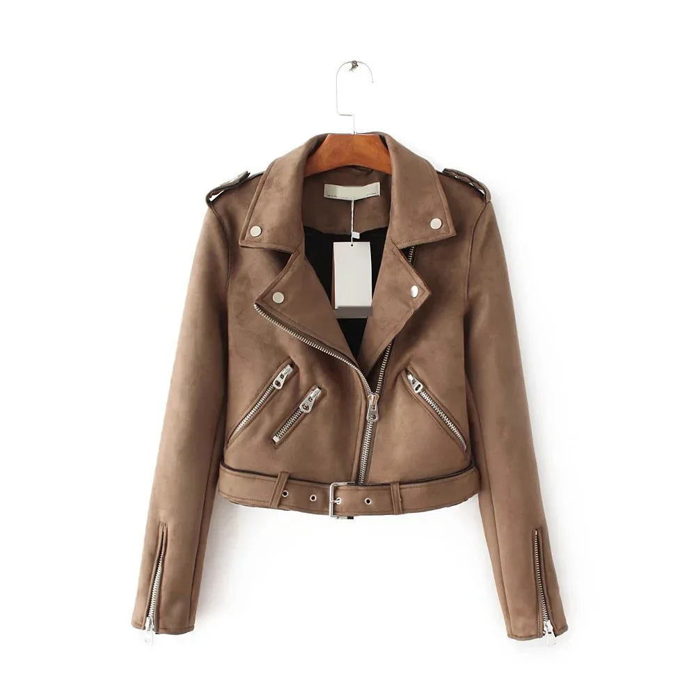 

Jacket Coat Vintage Classic Padded Bomber Biker Stylish Long Sleeve Women 'S Zip-up Women Wholesale 16 Autumn And Winter new Sty
