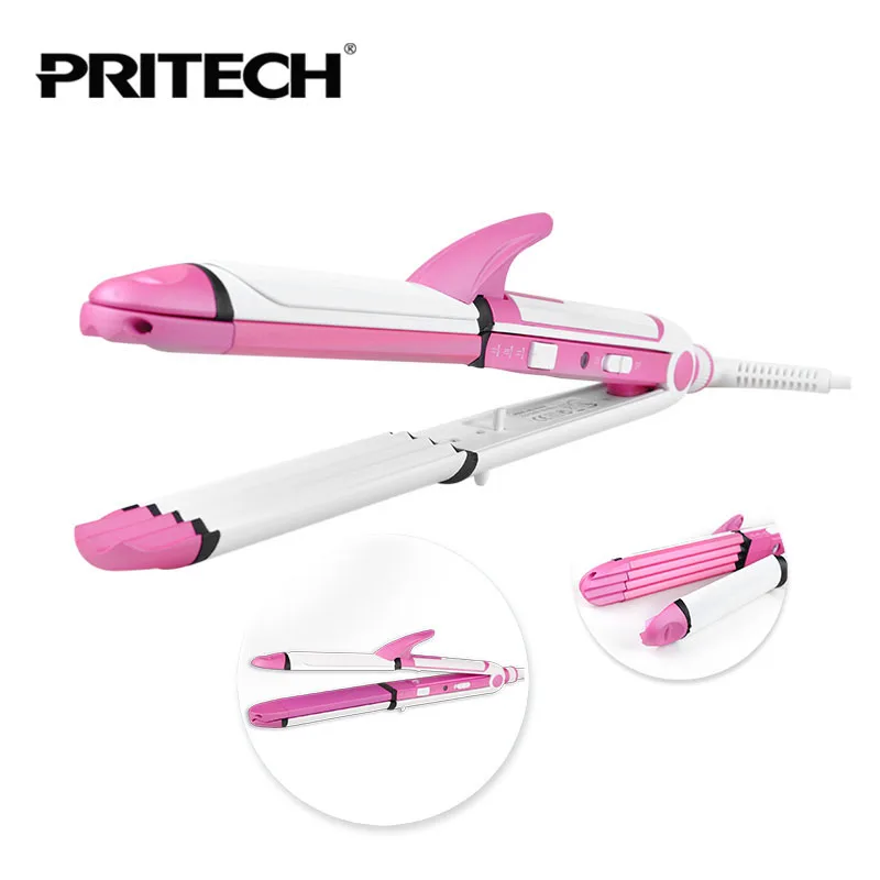 

New PRITECH Brand Hair Rollers Professional Multifunctional curler/straightener Styling Tool Hair Roller 3 IN 1