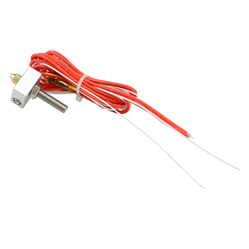 핫 엔드 키트 MK7 MK8 0.4mm 노즐 압출기 목구멍 12V 24V 40W 히터 서미스터 3D 프린터 용 알루미늄 히터 블록