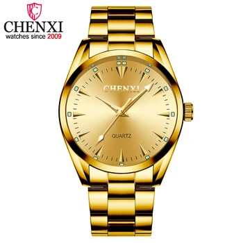 

CHENXI Men Watch Gold Full Steel Watches Fashion Male Quartz Analog Military WristWatch Men's Wristwatches Relogio Masculino