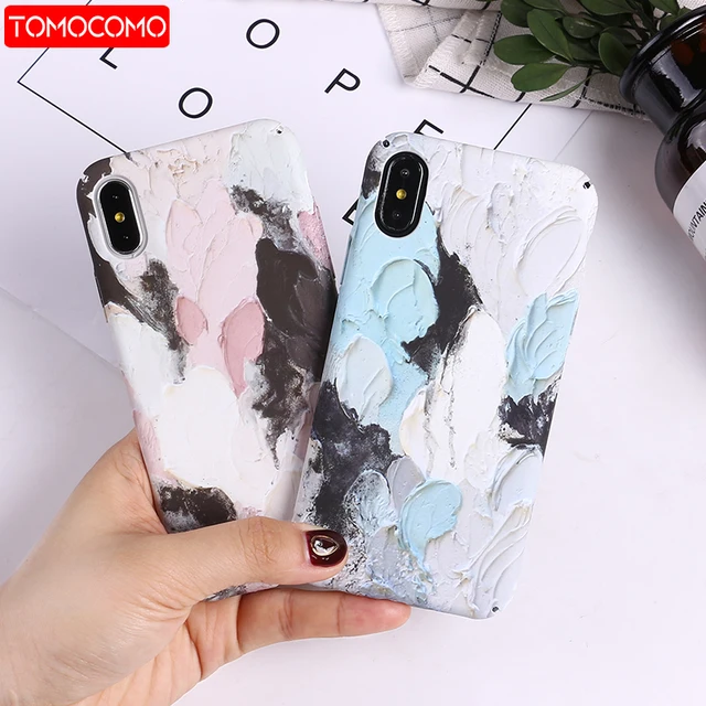 Cheap TOMOCOMO Oil Painting Art Simple Color Matte Luminous Emboss Texture Hard Phone Case For iPhone 6 6S 6Plus 7 7Plus 8 8Plus Cheap TOMOCOMO Oil Painting Art Simple Color Matte Luminous Emboss Texture Hard Phone Case For iPhone 6 6S 6Plus 7 7Plus 8 8Plus