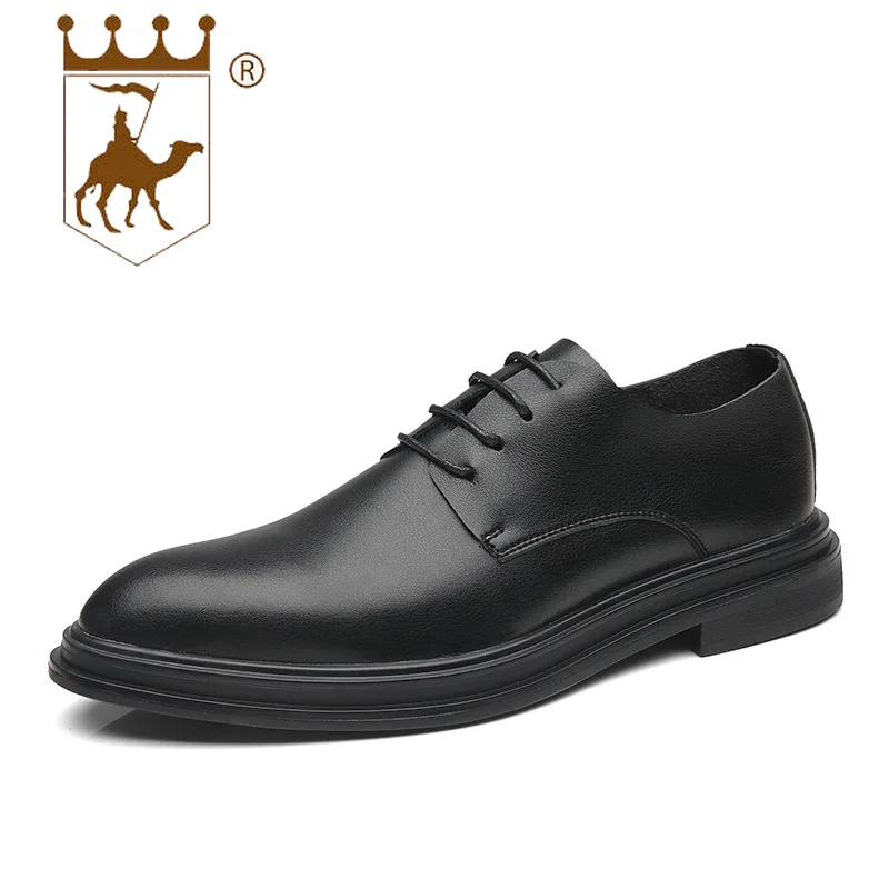 

BACKCAMEL2019 Spring New Men's Business Tooling Wedding Shoes Solid Color Rubber Bottom Slip Wear Resistant SIZE39-44 man shoes