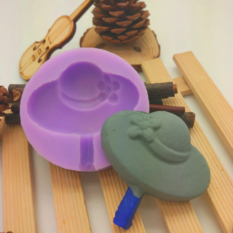 DIY помадка силиконовая форма 3D Силиконовая Форма Мыло шляпа цветок приготовления