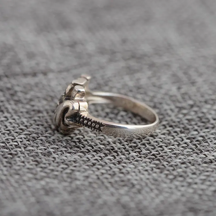 FNJ 925 Серебряный слон кольцо модные вечерние S925 стерлингового серебра тайский серебряный Серебряные кольца для Для женщин украшения американский размер 5,5-7,5