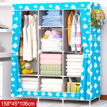 

Home Bedroom Furniture Wardrobes Non-woven fabric cabinet assembly wardrobe closet rangement chambre armario ropero 105*45*165cm