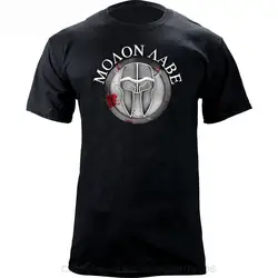 2019 летняя новая брендовая Футболка Мужская хип-хоп Мужская футболка Повседневная Фитнес Molon Labe Ancient футболка со щитом
