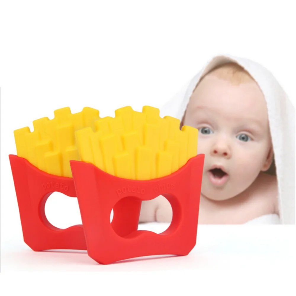 New Baby Creative Potato Chips shaped Teethers Food Grade Silicone Baby