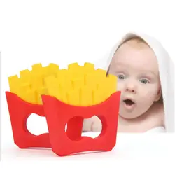Новые детские творческие чипсы в форме Прорезыватели Еда Класс силиконовые ребенка подачи соску резинка Прорезыватель для ребенка