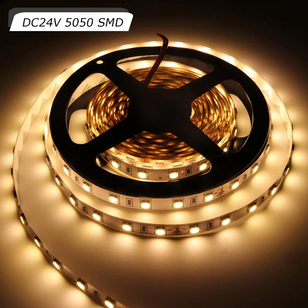 Dc 24v Ultra Bright Led Strip 5m Smd 5050 Rgb Flexible Light Stripe