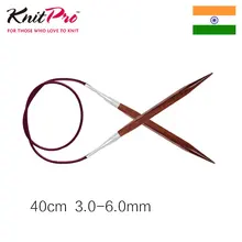 Knitpro CUBICS яркий цвет-40 см фиксированный круглый игольчатый носок Вязание дерево береза